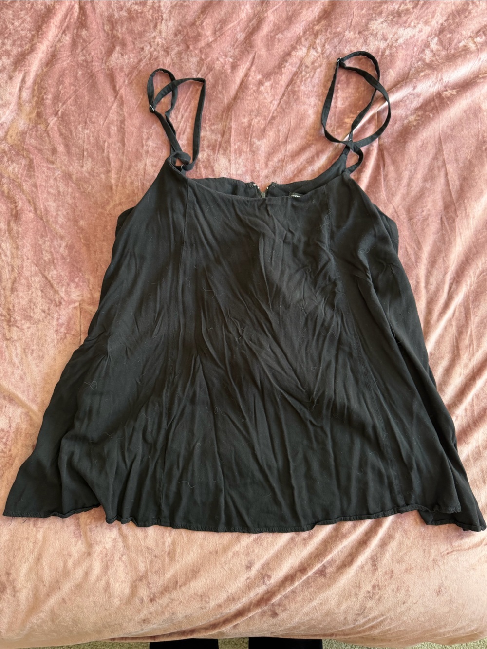 Hot Topic Black Spaghetti Strap Pinafore Skirt